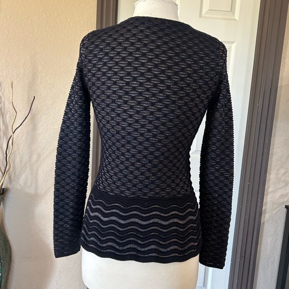 Tory Burch Lorex Wool Navy Blue Sweater - Picture 8 of 11